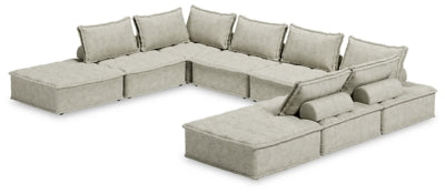 Asientos modulares de 8 piezas Bales - Gris pardo