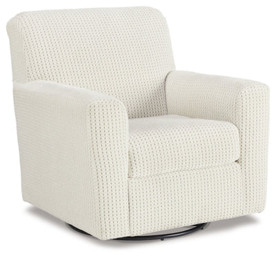 Herstow Swivel Glider Accent Chair - Ivory