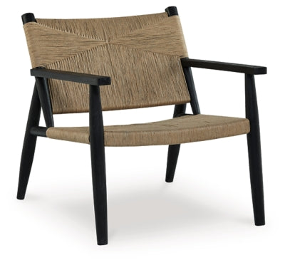 Silla decorativa Halfmore - Negro/Natural