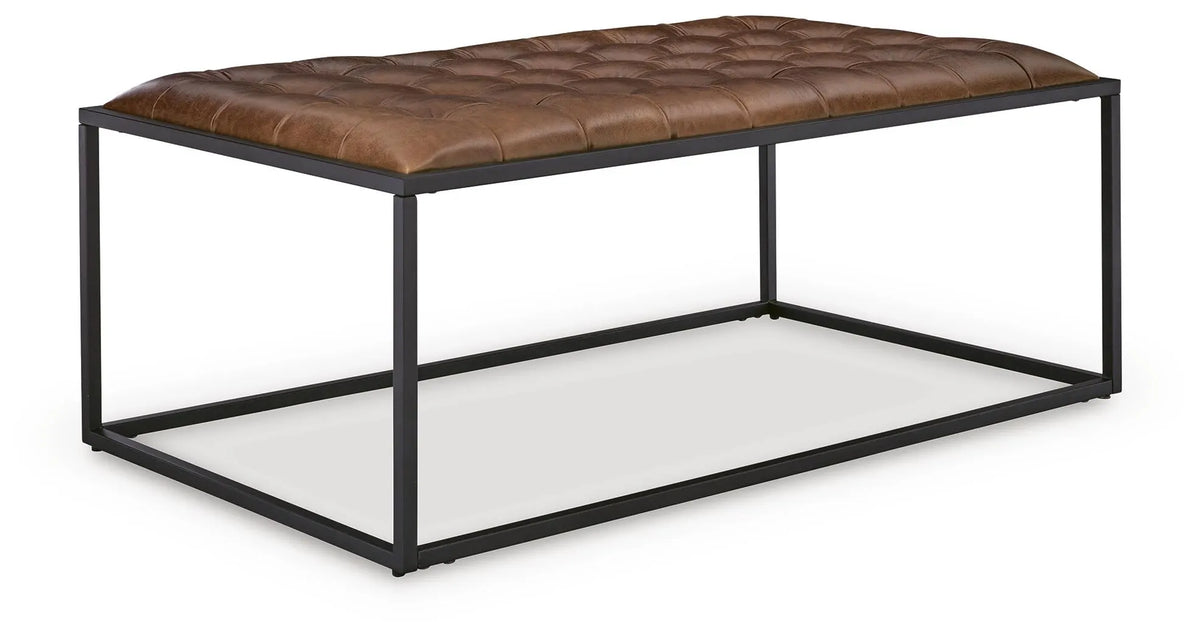 Mesa de centro otomana Junsor - Marrón/Negro