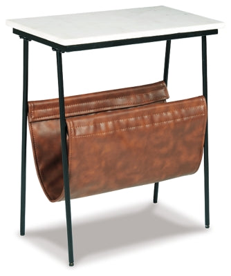 Mesa auxiliar Etanbury - Marrón/Negro/Blanco