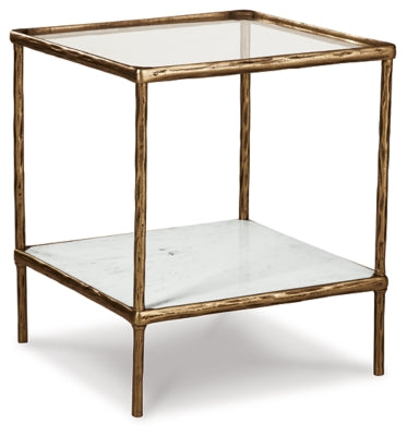 Ryandale Accent Table - Antique Brass Finish