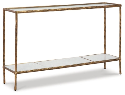 Ryandale Console Sofa Table - Antique Brass Finish