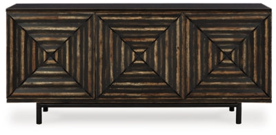 Fair Ridge Accent Cabinet - Distressed Black
