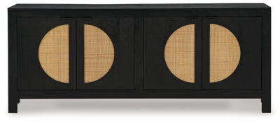 Cliffiings Accent Cabinet - Black/Natural