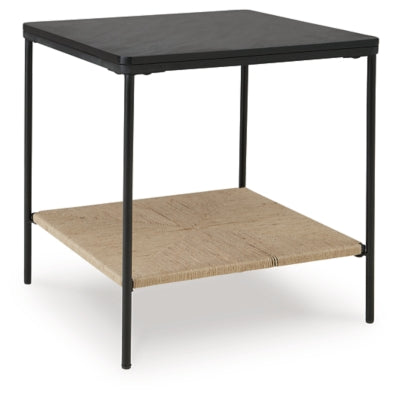 Minrich Accent Table - Black/Natural