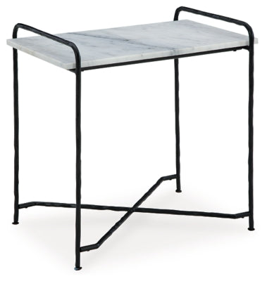 Ashber Accent Table - White/Black