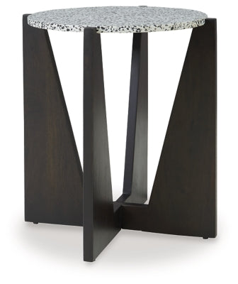 Tellrich Accent Table - Black/White