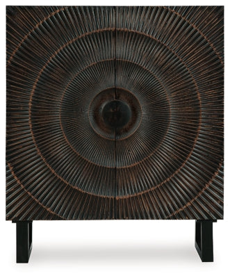 Fosterman Accent Cabinet - Distressed Black