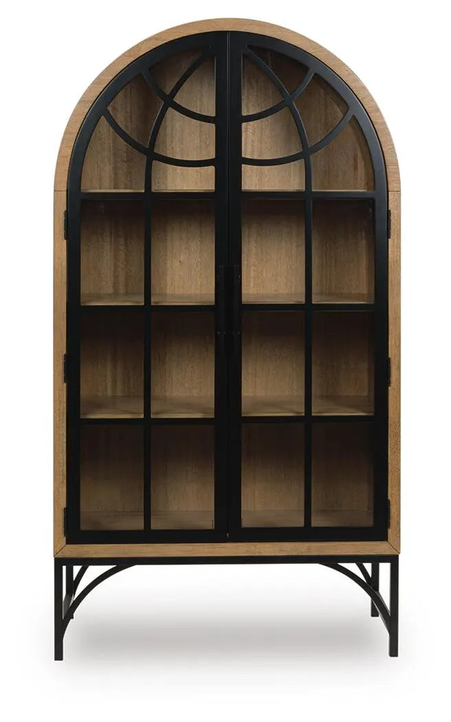 Gwenwich Accent Cabinet - Natural/Black