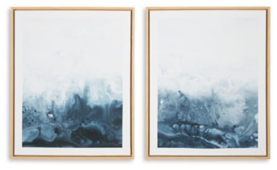 Holport Wall Art (Set of 2) - Blue/White