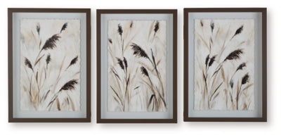 Honslow Wall Art (Set of 3) - Brown/Black/White
