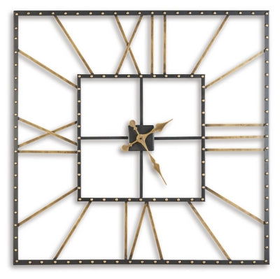 Thames Wall Clock - Black/Gold Finish