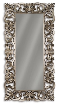 Lucia Floor Mirror - Antique Silver Finish