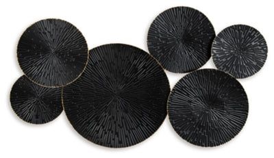 Rhetlen Wall Decor - Black/Gold Finish