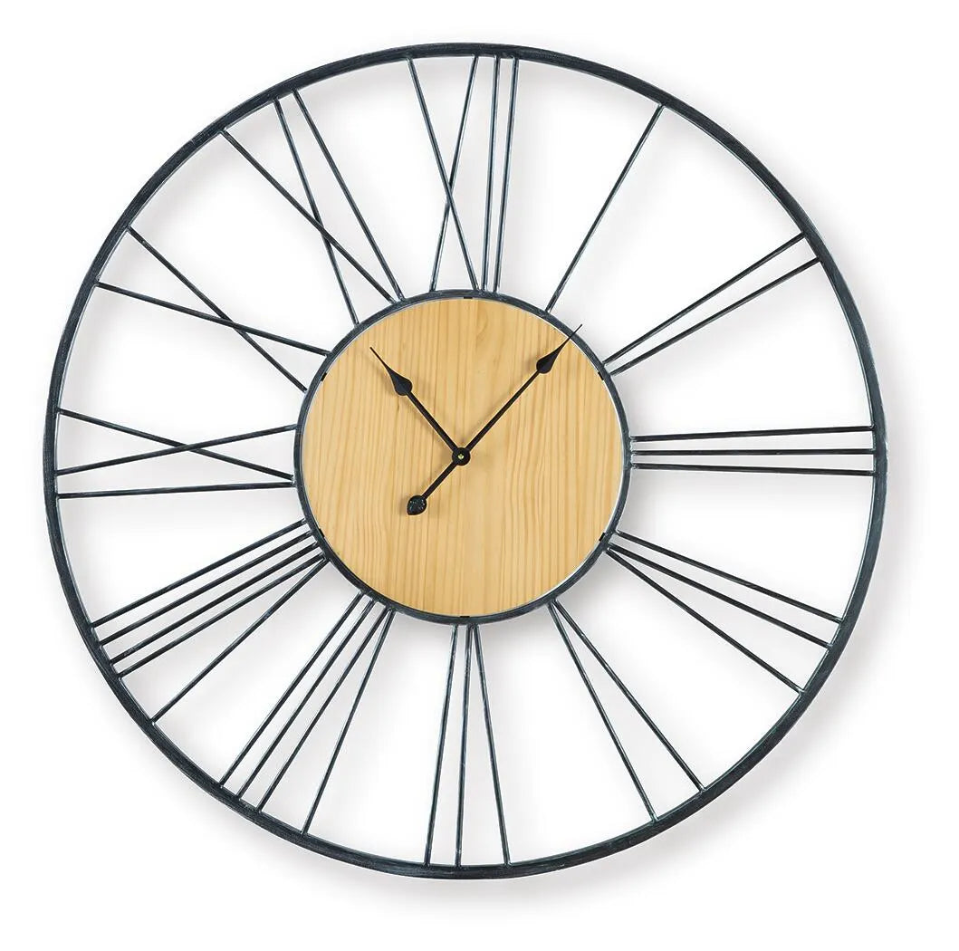 Reloj de pared Brockett - Negro/Natural