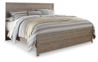 Cama King con paneles Culverbach - Gris
