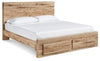 Cama tamaño queen con almacenaje y paneles Hyanna