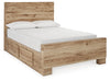 Cama Hyanna con paneles completos y almacenamiento en dos lados