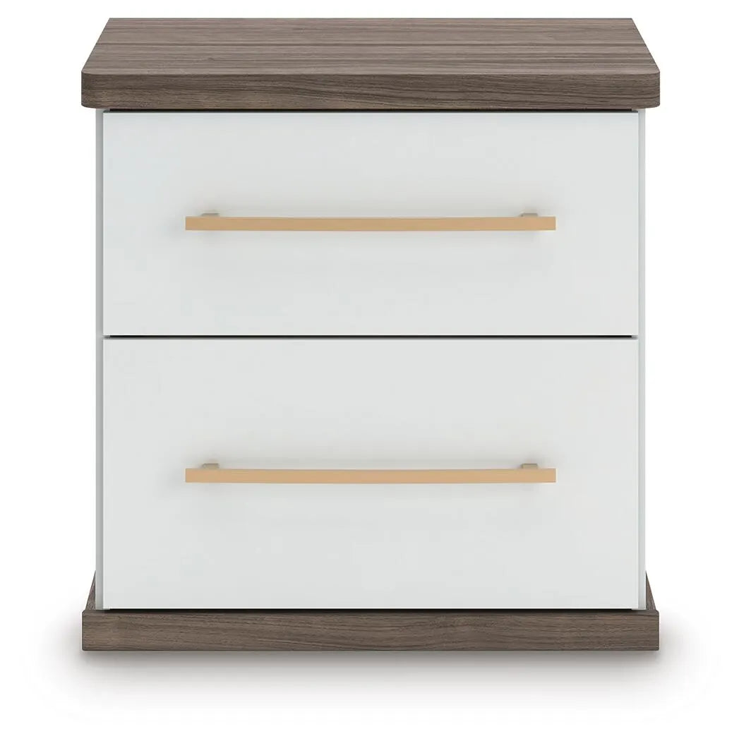 Mazilar Nightstand - Brown/White
