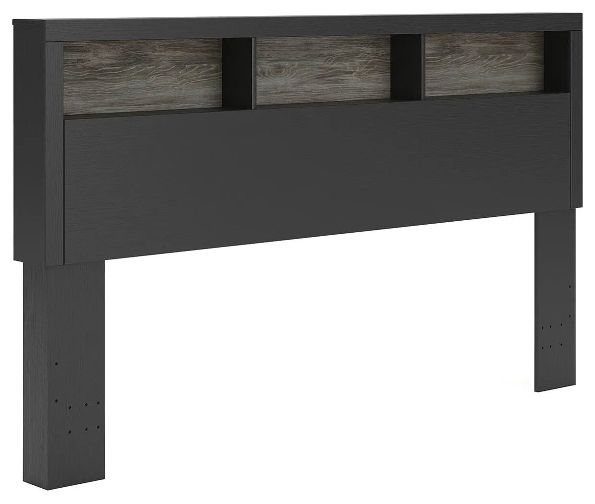 Cabecero de estantería Jonnifer King - Negro/Gris