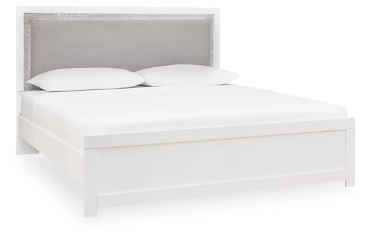 Raechalla King Upholstered Panel Bed
