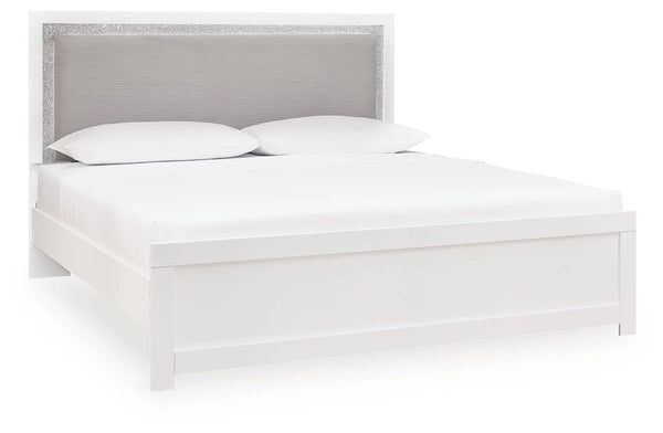 Raechalla King Upholstered Panel Bed