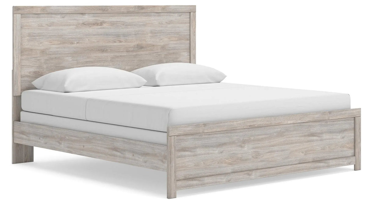 Cama Jonnifer King con paneles - Gris