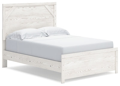 Gerridan Full Panel Bed - White/Gray