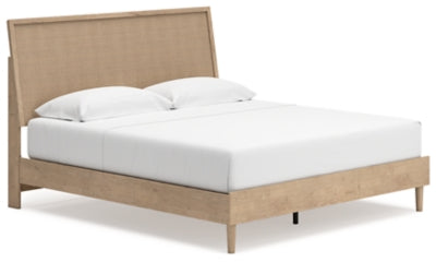 Cama King con paneles Cielden - Dos tonos