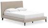 Cama tapizada Cielden Queen con listones enrollables
