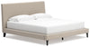 Cama tapizada Cielden King con listones enrollables