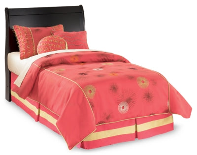 Huey Vineyard Twin Sleigh Headboard - Black