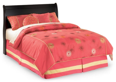 Huey Vineyard Full Sleigh Headboard - Black
