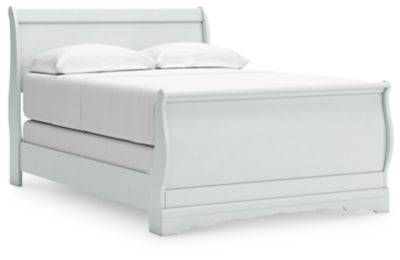 Anarasia Full Sleigh Bed - White