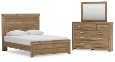 Zanbrook Queen Panel Bed, Dresser and Mirror