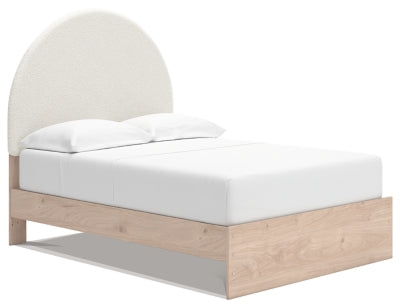 Cama con paneles tapizados Shapella