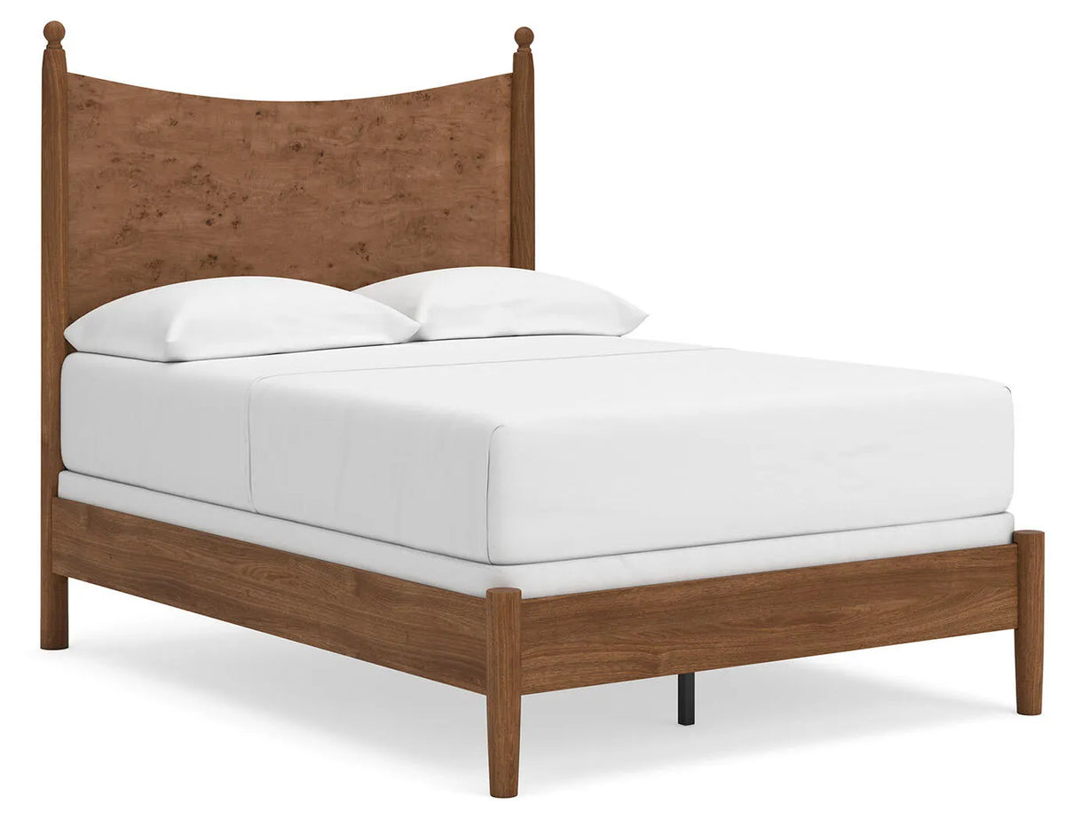 Linden Row Full Post Panel Bed - Auburn