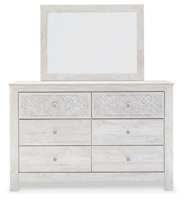 Paxberry Dresser and Mirror - Whitewash