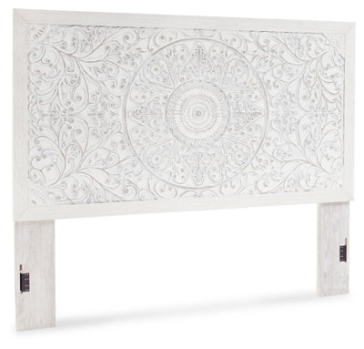 Paxberry King Panel Headboard - Whitewash
