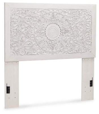 Paxberry Full Panel Headboard - Whitewash
