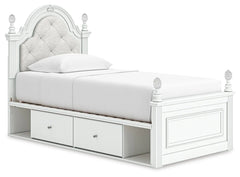 Maylilly Twin Upholstered Panel Bed with Storage