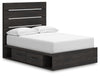 Cama Delmorta con paneles completos y almacenamiento