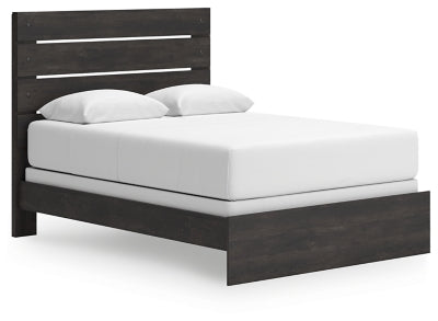 Cama Queen Delmorta con paneles - Gris oscuro