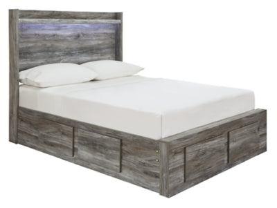 Baystorm Full Panel Bed with 6 Storage Drawers - Gray