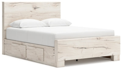 Cama Queen con paneles y espacio de almacenamiento Lawroy
