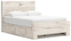 Cama completa con paneles y almacenamiento Lawroy