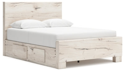 Cama Queen con paneles y espacio de almacenamiento Lawroy