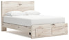 Cama Queen con almacenamiento y paneles Lawroy