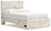 Cama con almacenamiento Lawroy de panel completo